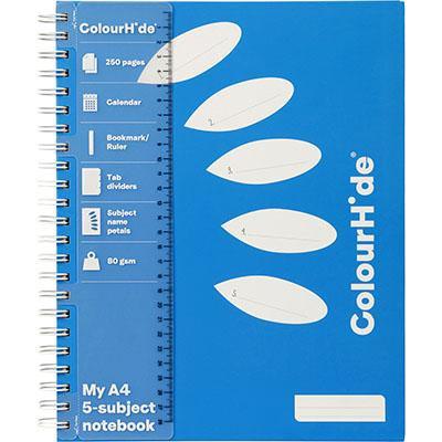 Colourhide My 5-Subject Hardcover Notebook 250 Page A4 Blue 1714001G - SuperOffice