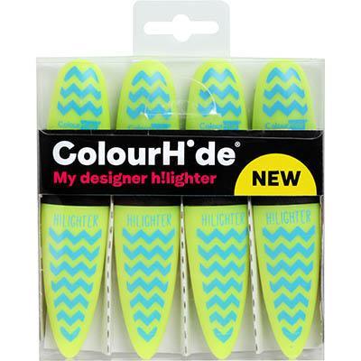 Colourhide My Designer Highlighter Original Yellow Pack 4 1980205 - SuperOffice