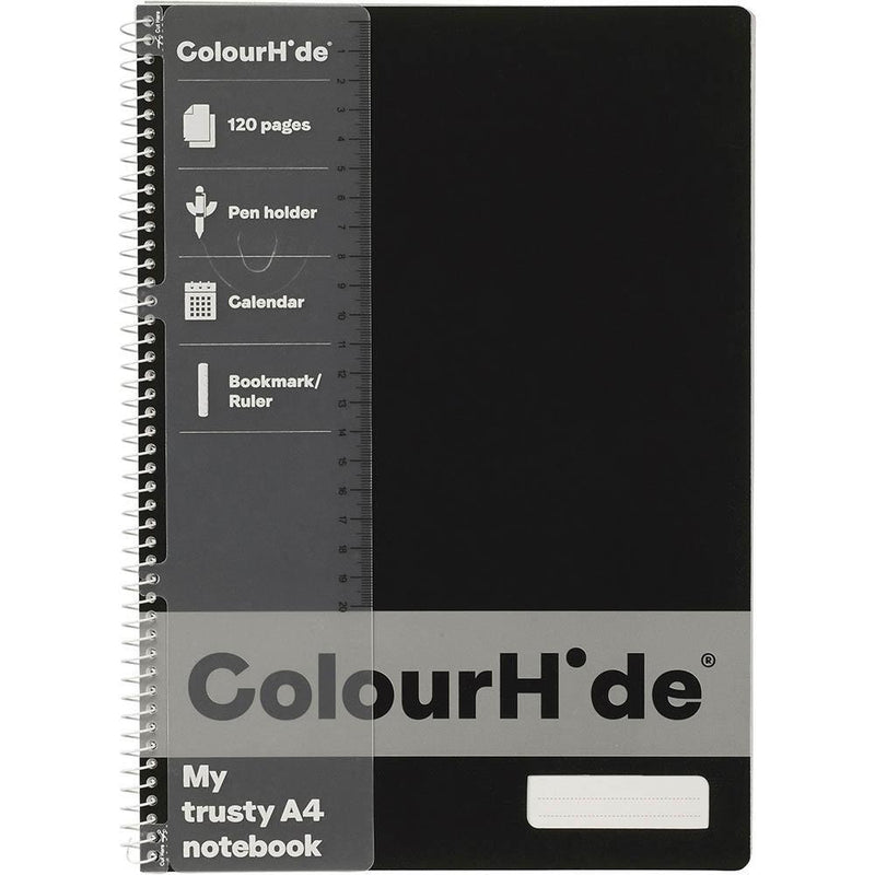 Colourhide My Trusty Notebook 120 Page A4 Black 1719402H - SuperOffice