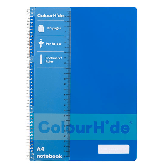 Colourhide Notebook 120 Page A4 Blue 1719401K - SuperOffice