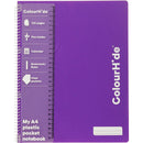 Colourhide Notebook With Pockets 120 Page A4 Purple 1716919G - SuperOffice