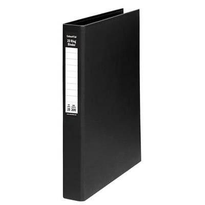 Colourhide Ring Binder 2D 25Mm A4 Black 5643002 - SuperOffice