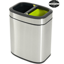 Compass Stainless Steel Waste & Recycle Bin 20 Litre 762120 - SuperOffice