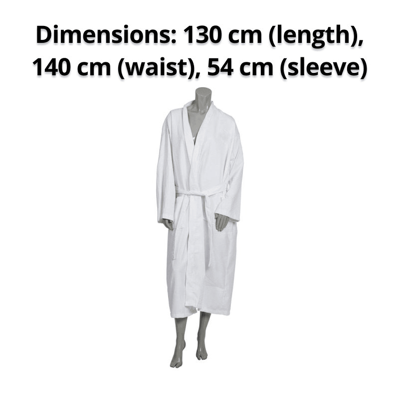 Connoisseur Cotton Waffle Bathrobes with Stitched Belt 10 Pack 578002 (10 Pack) - SuperOffice