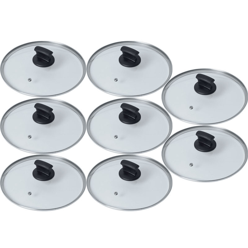 Connoisseur Glass Lid Cap 30cm Pan Frypan Pot Transparent 300mm 8 Pack BULK 7502445 (8 Pack) - SuperOffice