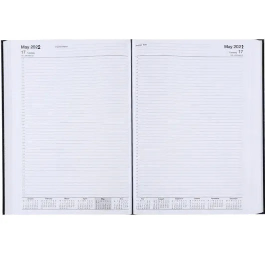 Cumberland 2025 A4 2 Pages Per Day Appointment Diary Leathergrain 40CBK 40CBK25 - SuperOffice