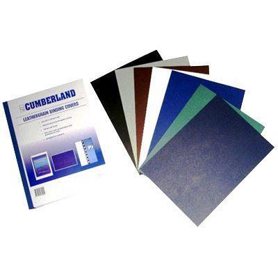 Cumberland Binding Cover Leathergrain A4 280Gsm Navy Blue Pack 100 BC04 - SuperOffice