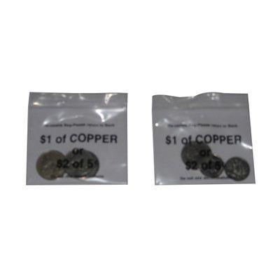 Cumberland Coin Bag Printed Plastic 60 Micron 90 X 70Mm Clear Pack 100 MSB21BP - SuperOffice