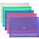 Cumberland Document Wallet Hook N Loop Closure Foolscap Assorted Pack 10 7175 - SuperOffice