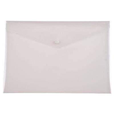 Cumberland Document Wallet Stud Closure A4 Clear Pack 10 | SuperOffice