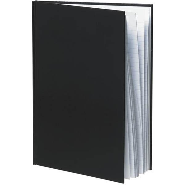 Cumberland Leathergrain Notebook Casebound Blank 100 Leaf A5 Black 510130 - SuperOffice