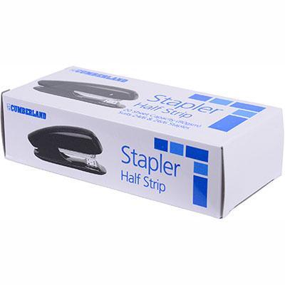 Cumberland Stapler Half Strip Plastic 26/6 Black 7156 - SuperOffice