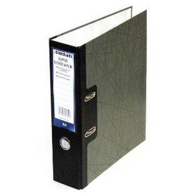 Cumberland Super Board Lever Arch Binder 77Mm A4 Black And Grey 613SLABK - SuperOffice