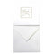 Cumberland Thank-You Card And Envelope Square White With Squared Foiled Gold Border Pack 10 8115 - SuperOffice