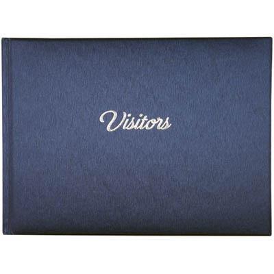 Cumberland Visitors Book Pu Cover With Silver Foil Print 265 X 195Mm 112 Pages Dark Blue 11011 - SuperOffice