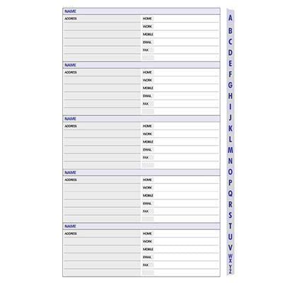 Dayplanner Personal Edition A-Z Tabs 6 Ring 120 X 81Mm KT3001 - SuperOffice