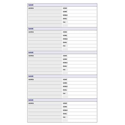 Dayplanner Slimline Edition Telephone/Address Refill 162 X 82Mm SL4002 - SuperOffice