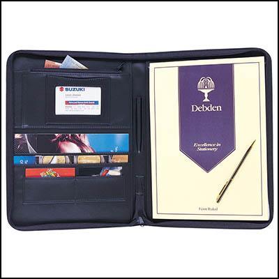 Debden Conference Portfolio Zippered A4 Pu Cover Black 34366 - SuperOffice