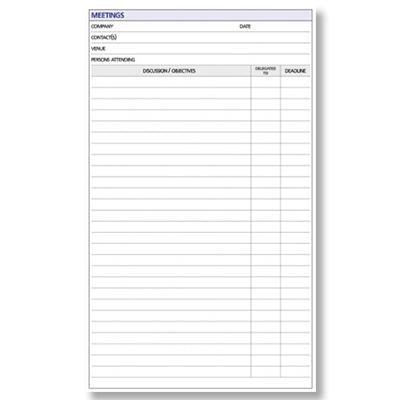 Debden Dayplanner Refill Meetings Personal Size PR2009 - SuperOffice