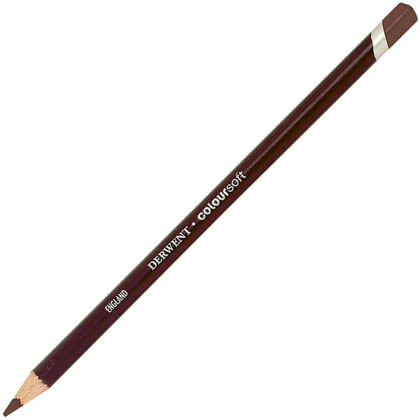 Derwent Coloursoft Pencil Mid Brown Pack 6 701012 - SuperOffice