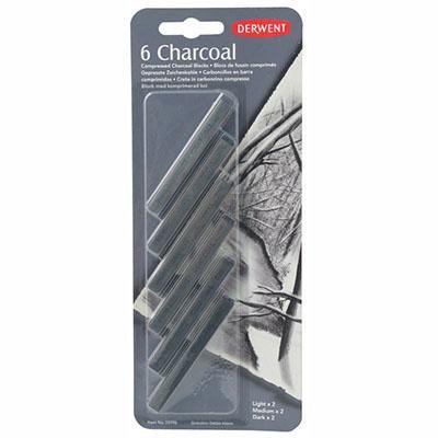 Derwent Compressed Charcoal Pack 3 35996 [Discontinued] - SuperOffice