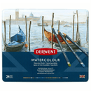 Derwent Watercolour Colour Pencils Tin 24 Coloured R32883 - SuperOffice