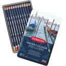 Derwent Watercolour Coloured Pencils 3.5mm Tin 12 Set R32881 - SuperOffice