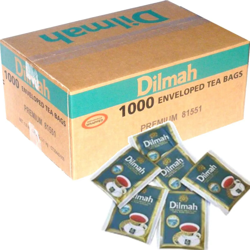 Dilmah 1000 Individually Wrapped Tea Bags Envelope Packs Box Bulk 390293 - SuperOffice