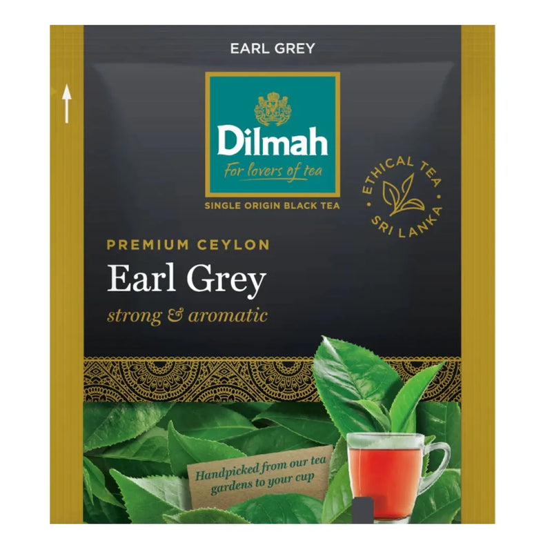 Dilmah Premium Earl Grey Individually Wrapped Tea Ceylon Bags Envelope Packs Box 500 124980 (Earl Grey) - SuperOffice