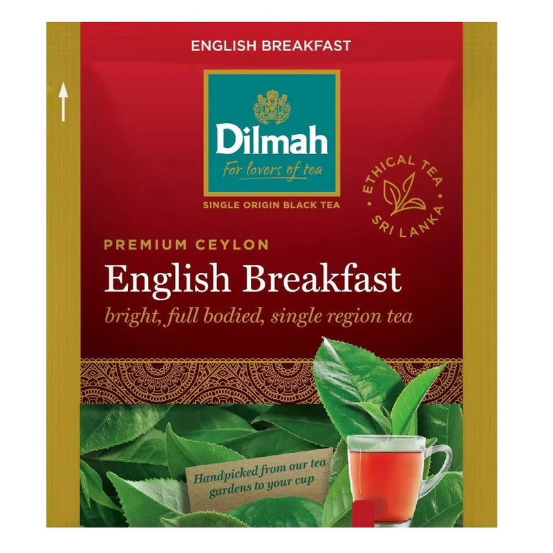 Dilmah Premium English Breakfast Individually Wrapped Tea Ceylon Bags Envelope Packs Box 500 124979 (English Breakfast) - SuperOffice