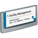 Durable Click Sign Plastic 149 X 52.5Mm Grey 486037 - SuperOffice