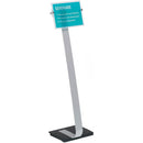 Durable Crystal Sign Stand A4 Silver 481823 - SuperOffice