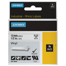 Dymo 18444 Rhino Industrial Tape Vinyl 12Mm Black On White 18444 - SuperOffice