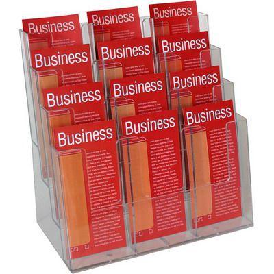 Esselte Brochure Holder Wall Mount 4 Tier 12 X Dl 48380 - SuperOffice