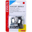 Esselte Nalclip Refills Stainless Steel Medium Pack 50 45200 - SuperOffice