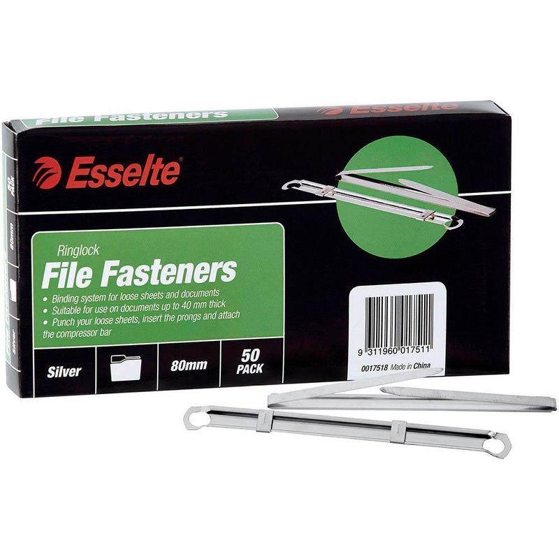 Esselte Ringlock File Fasteners Box 50 0017518 - SuperOffice