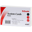 Esselte Ruled System Cards 127 X 76Mm Yellow Pack 100 43497 - SuperOffice