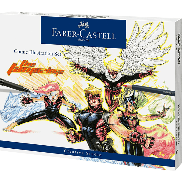 Faber-Castell 15pc Creative Pitt Artist Brush Pens Comic Manga Illustration Set 54-167195 - SuperOffice