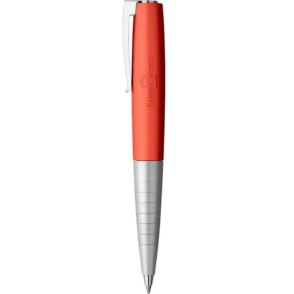 Faber-Castell Loom Twist Ballpoint Pen Metallic Orange Silver Medium NIB 1.0mm 19-149302 - SuperOffice