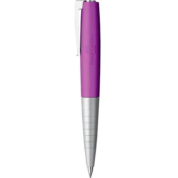 Faber-Castell Loom Twist Ballpoint Pen Violet Purple Silver Medium NIB 1.0mm 19-149303 - SuperOffice