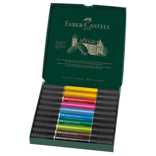 Faber-Castell Pitt Artist Pen Dual Marker Assorted Set of 10 59-162010 - SuperOffice