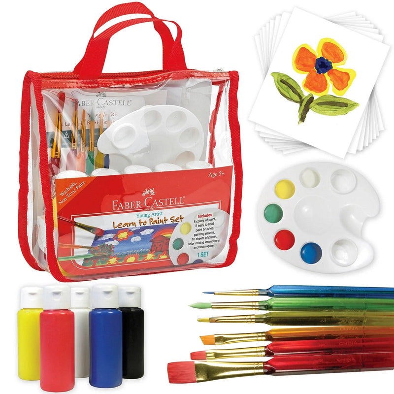 Faber-Castell Young Artists Learn to Paint Set Paper, Washable Paint & Instructions 63-14519 - SuperOffice