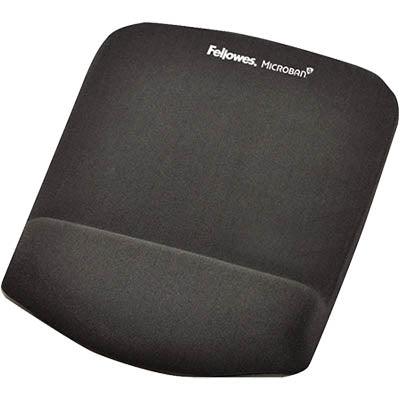 Fellowes Mouse Pad With Plush Touch Wrist Rest With Microban Graphite 9252201 - SuperOffice