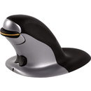 Fellowes Penguin Ambidextrous Vertical Mouse Wireless Large Black/Grey 9894501 - SuperOffice