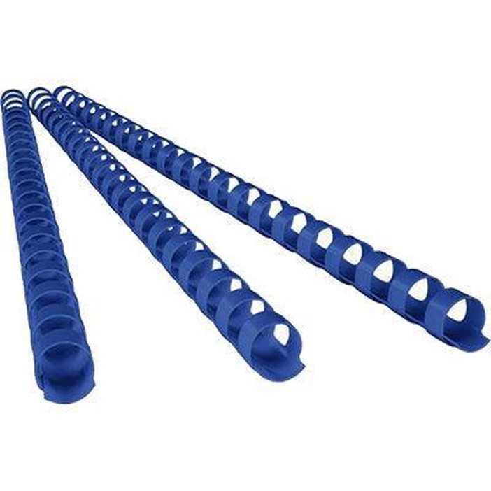 Fellowes Plastic Binding Combs Round 21 Loop 19Mm A4 Blue Pack 100 5347505 - SuperOffice