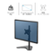 Fellowes Professional Series Freestanding Single Monitor Arm Black 8049601 - SuperOffice