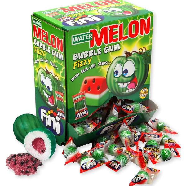 Fini Watermelon Bubble Gum Fizzy 200 Bulk Box Pack 970483 - SuperOffice