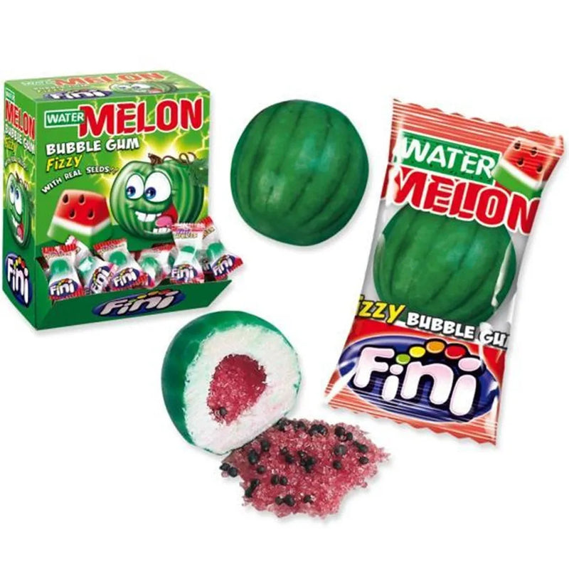 Fini Watermelon Bubble Gum Fizzy 200 Bulk Box Pack 970483 - SuperOffice