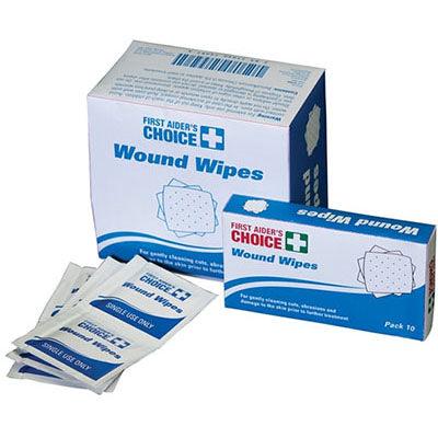 First Aiders Choice Wound Wipes Pack 10 22026 - SuperOffice