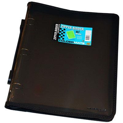 Foldermate Zipper Ring Binder With Handle 3O 25Mm A4 Smoke 100852088 - SuperOffice